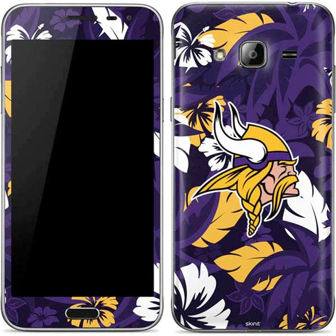 NFL Minnesota Vikings Tropical Print Galaxy J3 Skin