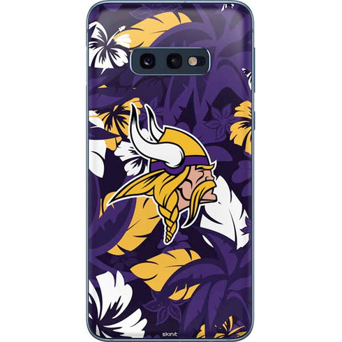 NFL Minnesota Vikings Tropical Print Galaxy S10e Skin