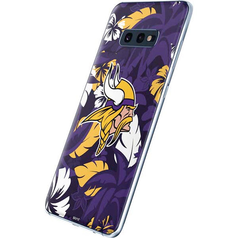 NFL Minnesota Vikings Tropical Print Galaxy S10e Skin