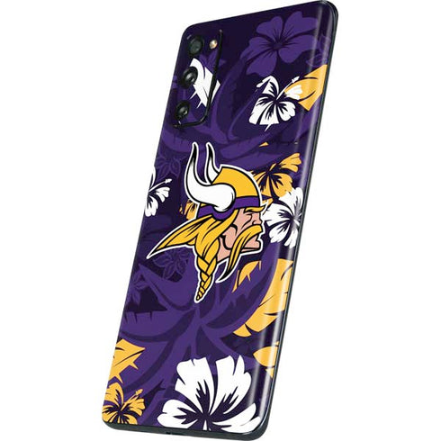 NFL Minnesota Vikings Tropical Print Galaxy S20 Fan Edition Skin