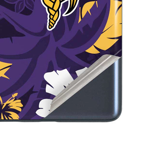 NFL Minnesota Vikings Tropical Print Galaxy S20 Fan Edition Skin