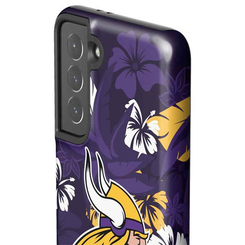 NFL Minnesota Vikings Tropical Print Galaxy S21 5G Pro Case
