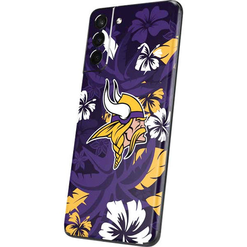 NFL Minnesota Vikings Tropical Print Galaxy S21 5G Skin