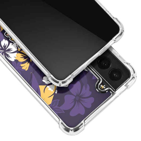 NFL Minnesota Vikings Tropical Print Galaxy S21 FE Clear Case