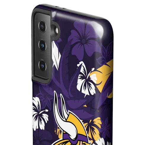 NFL Minnesota Vikings Tropical Print Galaxy S21 Plus 5G Pro Case