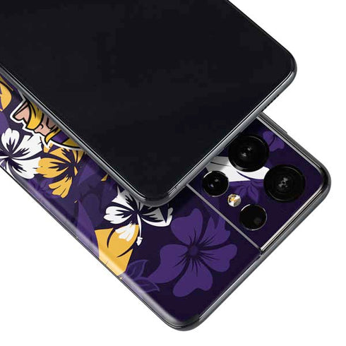 NFL Minnesota Vikings Tropical Print Galaxy S21 Ultra 5G Skin