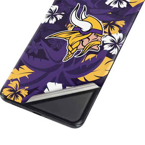 NFL Minnesota Vikings Tropical Print Galaxy S21 Ultra 5G Skin