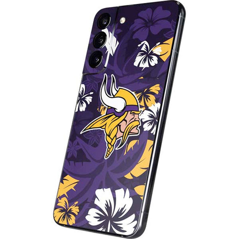 NFL Minnesota Vikings Tropical Print Galaxy S22 Plus Skin