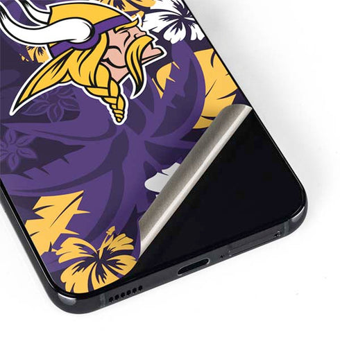 NFL Minnesota Vikings Tropical Print Galaxy S22 Plus Skin