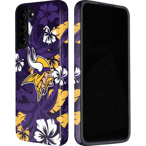 NFL Minnesota Vikings Tropical Print Galaxy S22 Pro Case