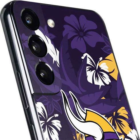NFL Minnesota Vikings Tropical Print Galaxy S22 Skin