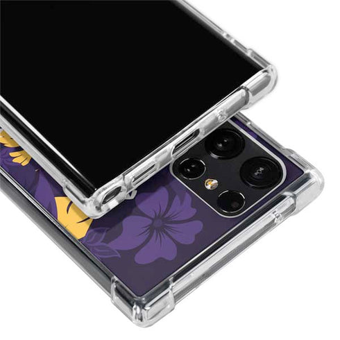 NFL Minnesota Vikings Tropical Print Galaxy S22 Ultra Clear Case