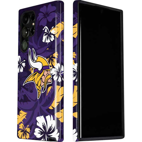 NFL Minnesota Vikings Tropical Print Galaxy S22 Ultra Pro Case