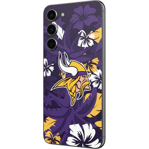 NFL Minnesota Vikings Tropical Print Galaxy S23 Plus Skin