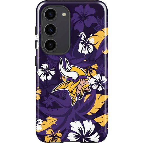 NFL Minnesota Vikings Tropical Print Galaxy S23 Pro Case