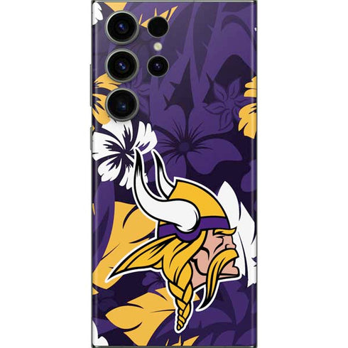 NFL Minnesota Vikings Tropical Print Galaxy S23 Ultra Skin