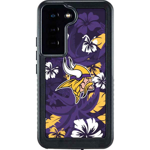 NFL Minnesota Vikings Tropical Print Galaxy S23 Waterproof Case