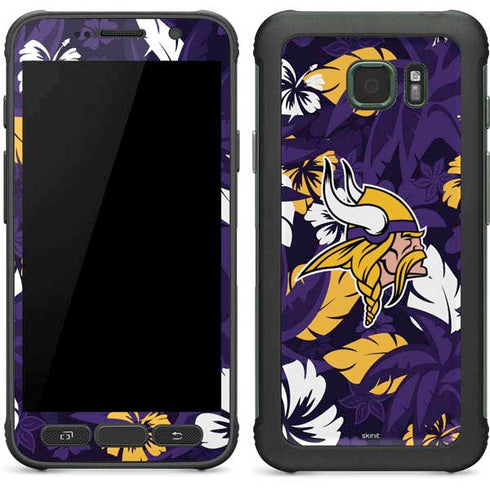 NFL Minnesota Vikings Tropical Print Galaxy S7 Active Skin