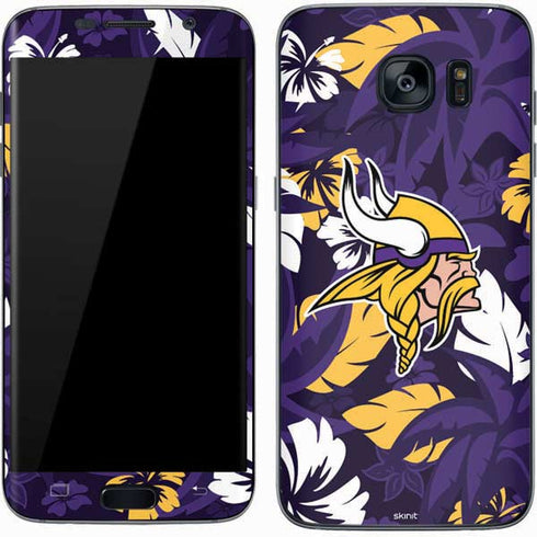NFL Minnesota Vikings Tropical Print Galaxy S7 Skin