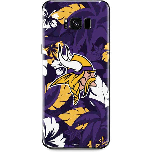 NFL Minnesota Vikings Tropical Print Galaxy S8 Plus Skin