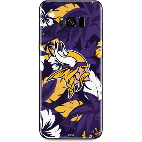 NFL Minnesota Vikings Tropical Print Galaxy S8 Skin