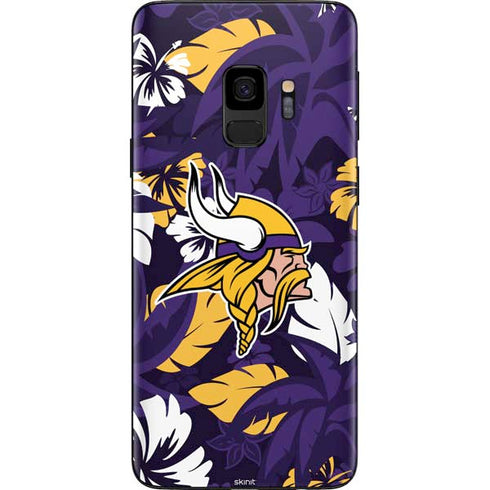 NFL Minnesota Vikings Tropical Print Galaxy S9 Skin