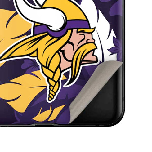 NFL Minnesota Vikings Tropical Print Galaxy Z Flip Skin