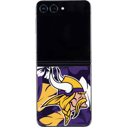 NFL Minnesota Vikings Tropical Print Galaxy Z Flip5 5G Skin