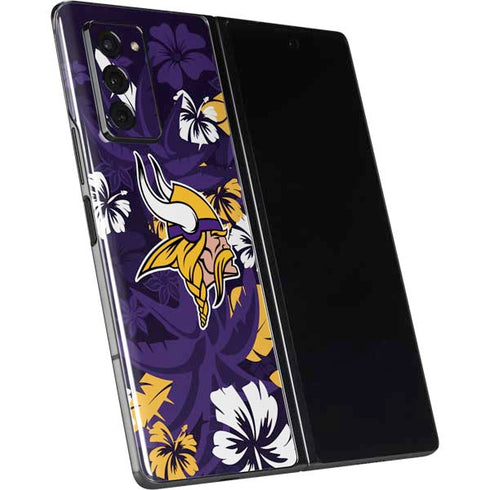 NFL Minnesota Vikings Tropical Print Galaxy Z Fold2 5G Skin