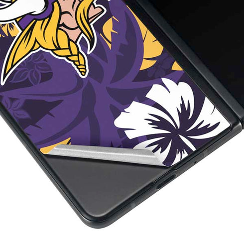 NFL Minnesota Vikings Tropical Print Galaxy Z Fold3 5G Skin