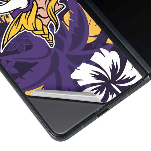 NFL Minnesota Vikings Tropical Print Galaxy Z Fold4 5G Skin