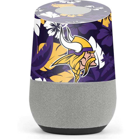 NFL Minnesota Vikings Tropical Print Google Home Skin
