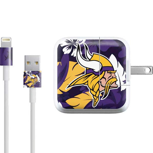 NFL Minnesota Vikings Tropical Print iPad Charger (10W USB) Skin