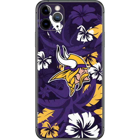NFL Minnesota Vikings Tropical Print iPhone 11 Pro Max Skin