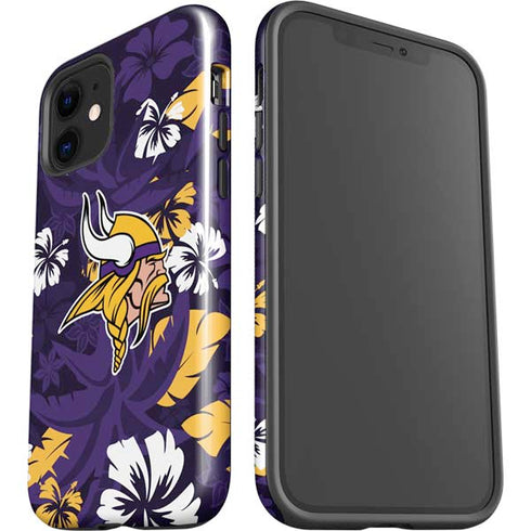 NFL Minnesota Vikings Tropical Print iPhone 12 Impact Case
