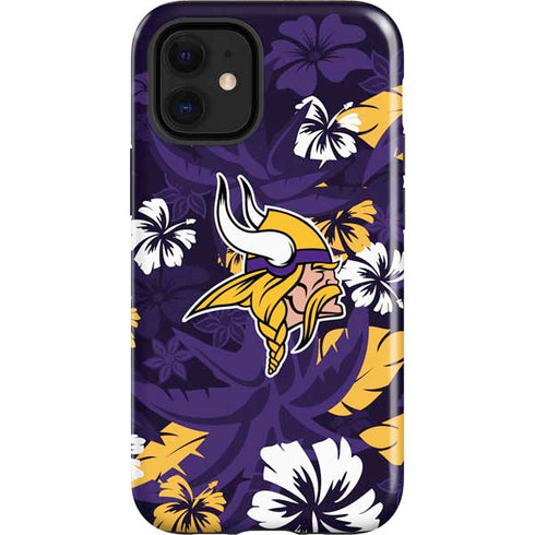 NFL Minnesota Vikings Tropical Print iPhone 12 Mini Impact Case