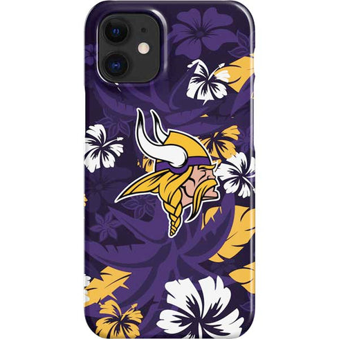NFL Minnesota Vikings Tropical Print iPhone 12 Mini Lite Case