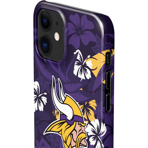 NFL Minnesota Vikings Tropical Print iPhone 12 Mini Lite Case