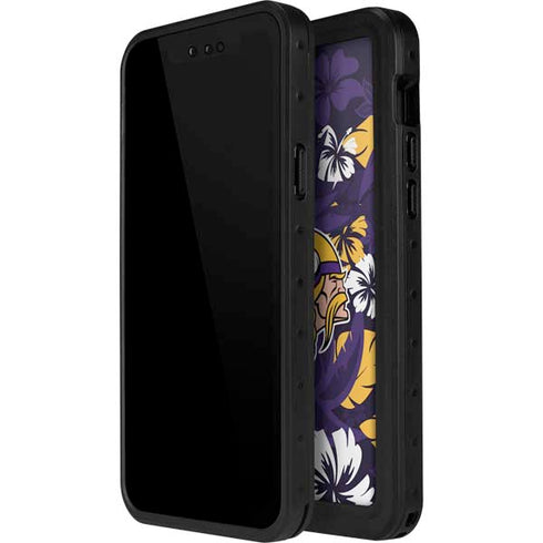 NFL Minnesota Vikings Tropical Print iPhone 12 Pro Waterproof Case