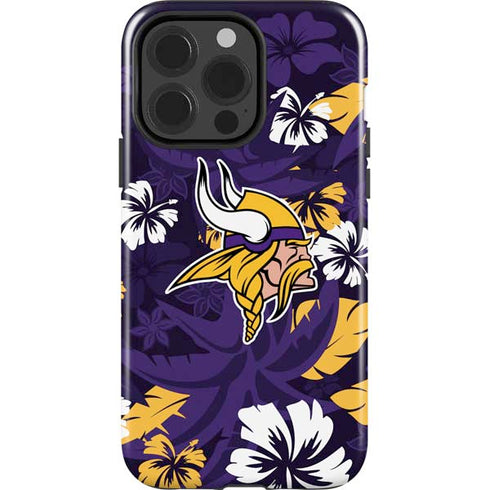 NFL Minnesota Vikings Tropical Print iPhone 13 Pro Impact Case