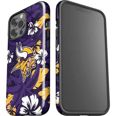 NFL Minnesota Vikings Tropical Print iPhone 13 Pro Max Impact Case