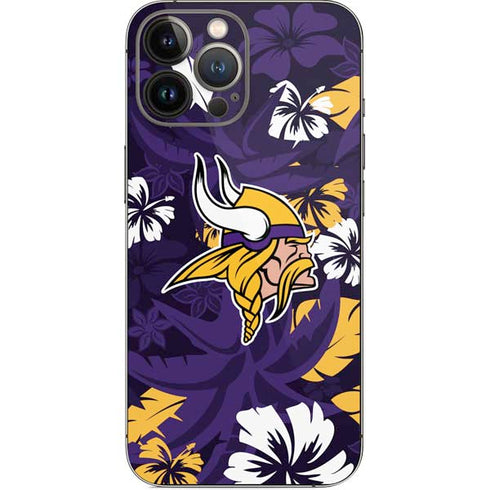 NFL Minnesota Vikings Tropical Print iPhone 13 Pro Max Skin