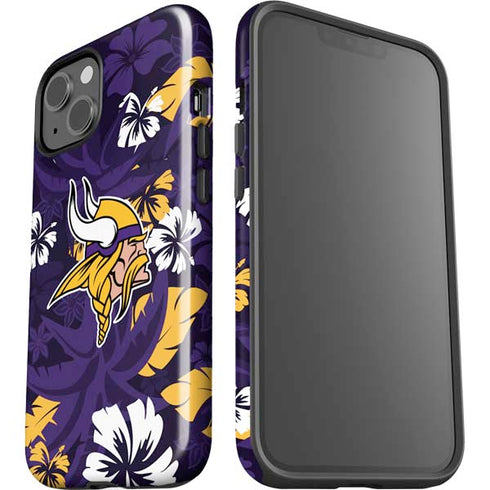 NFL Minnesota Vikings Tropical Print iPhone 15 Impact Case
