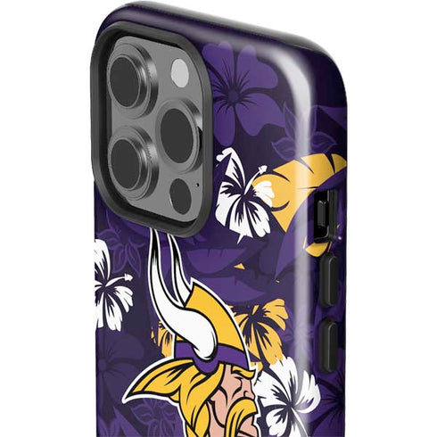 NFL Minnesota Vikings Tropical Print iPhone 15 Pro Impact Case