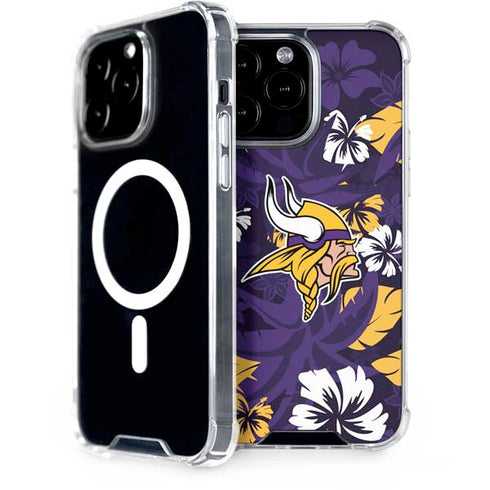NFL Minnesota Vikings Tropical Print iPhone 14 Pro Max MagSafe Case