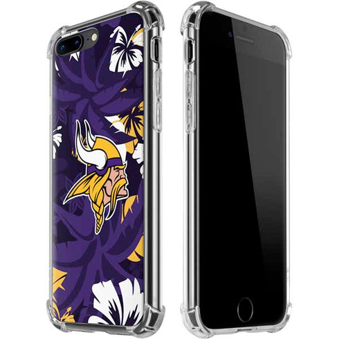 NFL Minnesota Vikings Tropical Print iPhone 7/8 Plus Clear Case