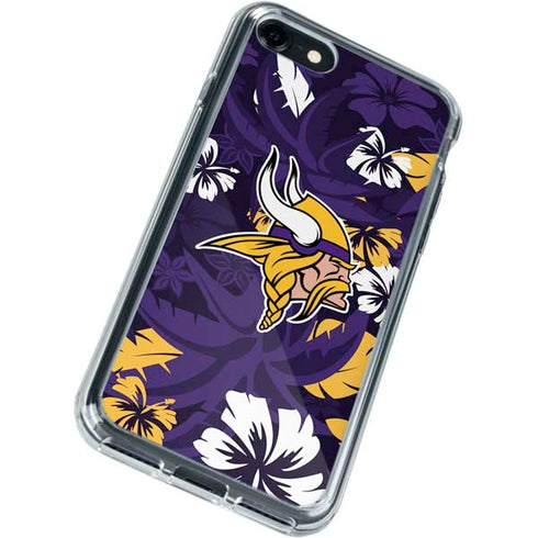 NFL Minnesota Vikings Tropical Print iPhone SE (2nd & 3rd Gen) Clear Case