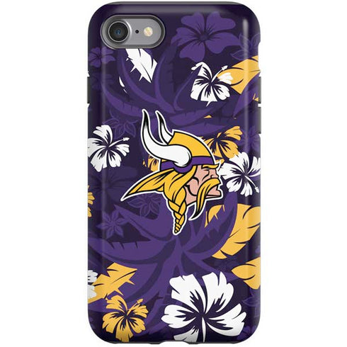 NFL Minnesota Vikings Tropical Print iPhone SE (2nd & 3rd Gen) Pro Case