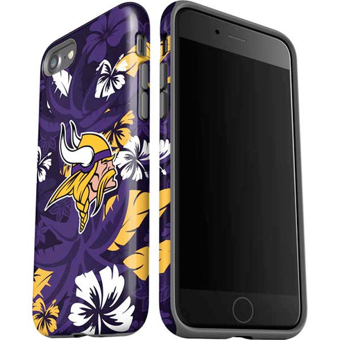 NFL Minnesota Vikings Tropical Print iPhone SE (2nd & 3rd Gen) Pro Case