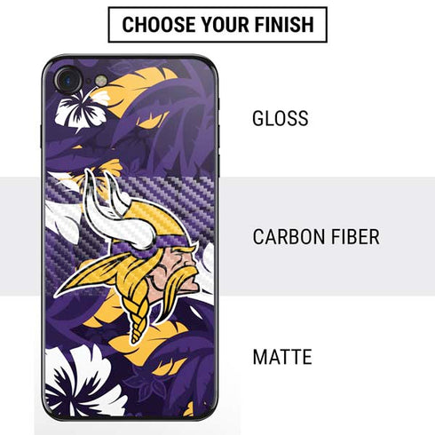 NFL Minnesota Vikings Tropical Print iPhone SE (2nd & 3rd Gen) Skin